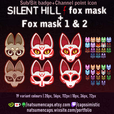 Fox mask (+Silent Hill) badge Fox mask (+Silent Hill) badge