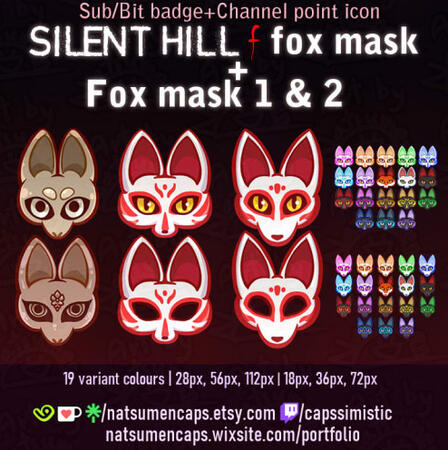 Fox mask (+Silent Hill) badge Fox mask (+Silent Hill) badge