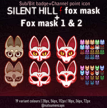 Fox mask (+Silent Hill) badge Fox mask (+Silent Hill) badge